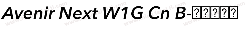 Avenir Next W1G Cn B字体转换